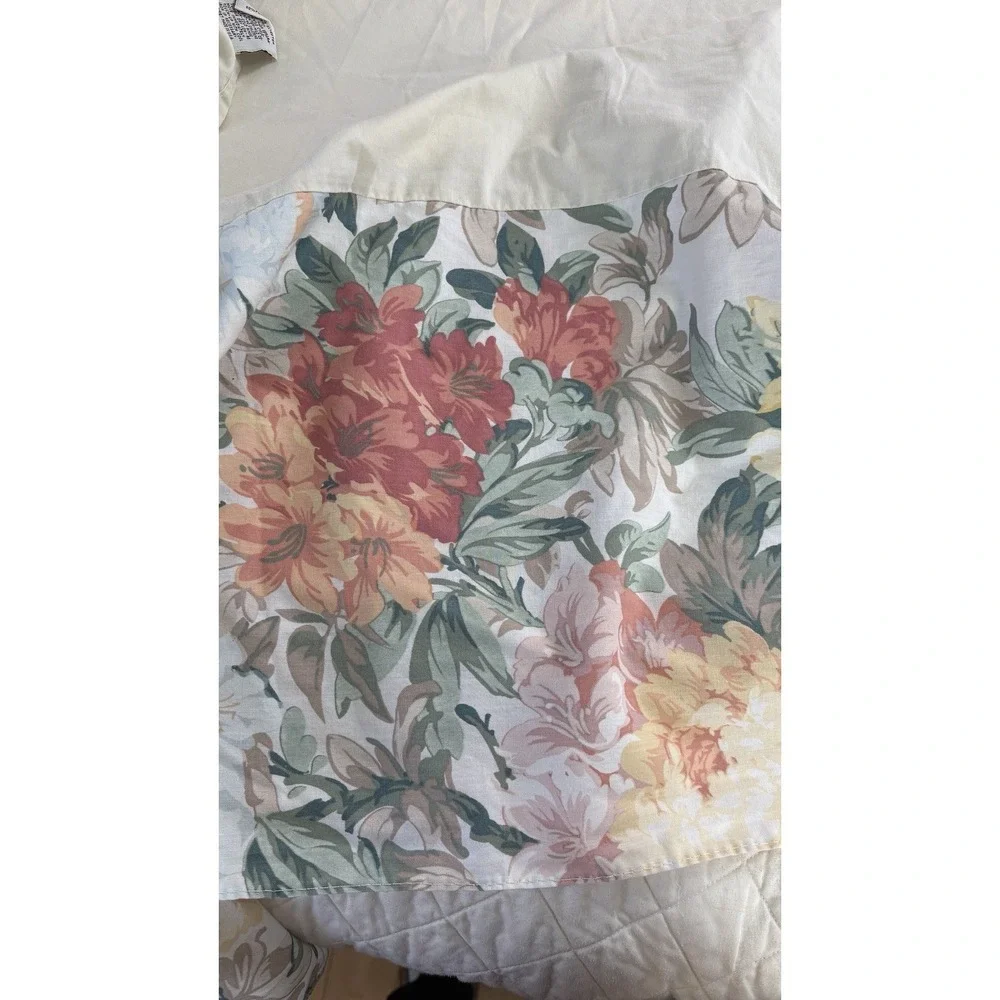Croscill Biltmore Box Pleat Bedskirt Dust Ruffle Floral Green Rose Full 14